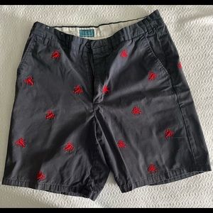Castaway Clothing Company Lobster Embroidered Shorts